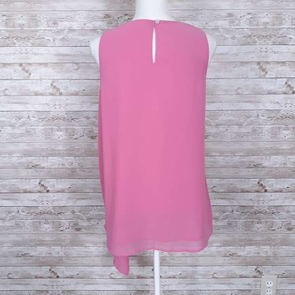 Zenana Womens Sleeveless Top M Tie Pink 554A - Picture 2 of 5